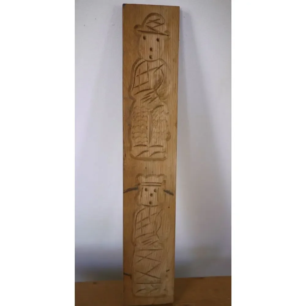 Vintage OETKER German Dutch Wood Hand Carving Bears Wall Hanging Bak Met Plezier